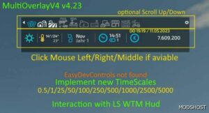 FS22 Script Mod: Multioverlay HUD V4.33 Beta (Image #4)