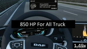 ETS2 850 HP for ALL Trucks 1.49 mod