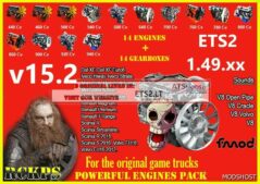 ETS2 Powerful Engines & Gearboxes Pack V15.2 mod