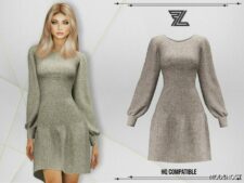 Sims 4 Adrian Wool Dress mod