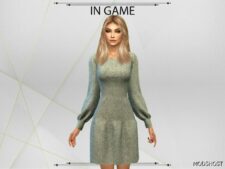 Sims 4 Female Clothes Mod: Adrian Wool Dress (Image #2)