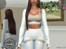 Sims 4 Elder Clothes Mod: Workout SET 387 (Image #2)