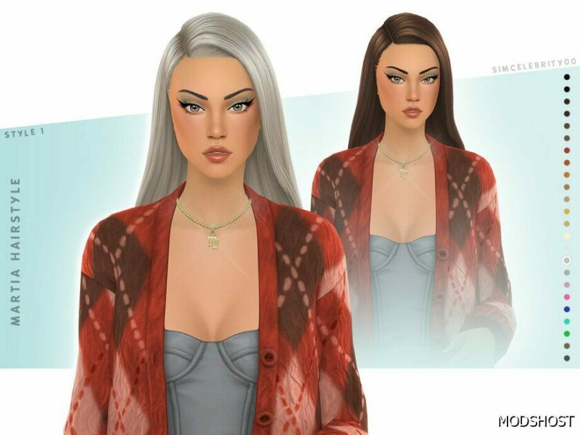 Sims 4 Martia Hairstyle mod