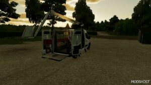 FS22 Renault Vehicle Mod: Master 2020 Sogetrel (With Basket) (Image #3)