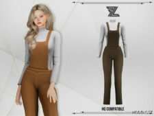 Sims 4 Pearl Overalls mod