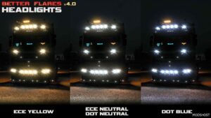 ETS2 Improved Headlight Light 1.49 mod
