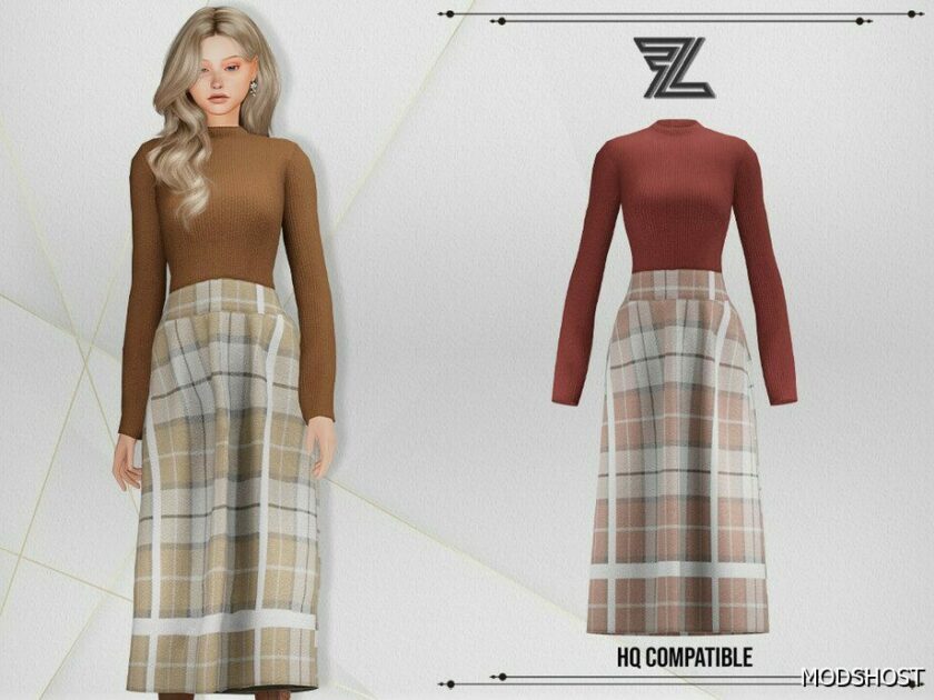 Sims 4 Ashley Dress mod