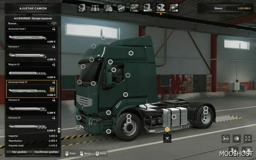 ETS2 Renault Premium Exhausts without Side Skirt Mp-Sp Multiplayer Truckersmp mod