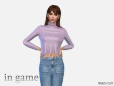Sims 4 Casual Turtle Neck Blouse mod