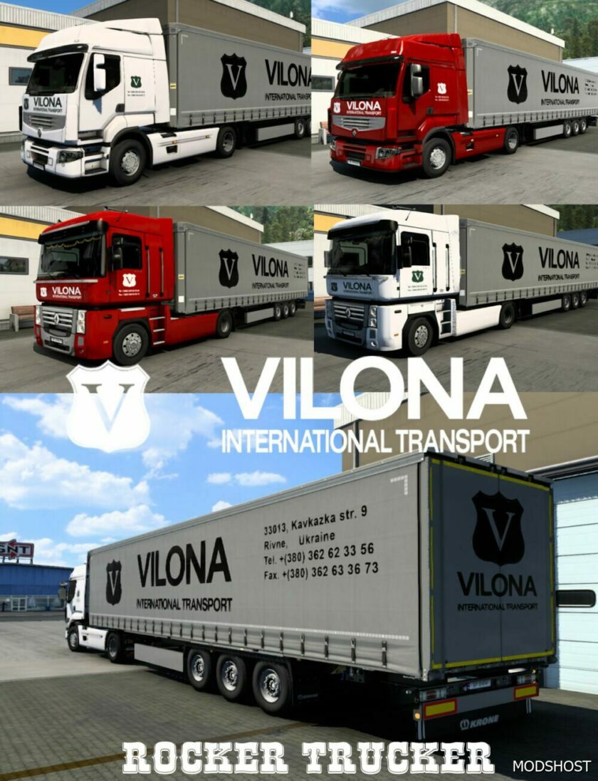 ETS2 Vilona International Transport Skin Pack mod