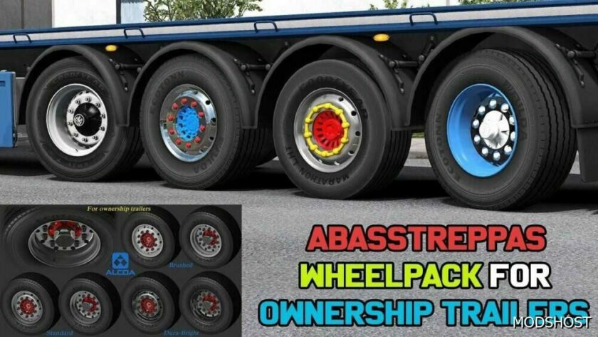 ETS2 Abasstreppas Wheel Pack for Ownership Trailers V1.2 mod