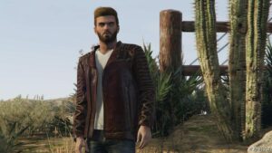 GTA 5 Player Mod: Trevor | Biker Jacket V1.1 (Image #2)