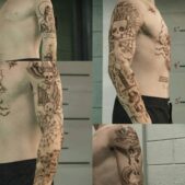 GTA 5 Player Mod: Russian Prison Tattoo Pack for MP Male / Female (Image #5)