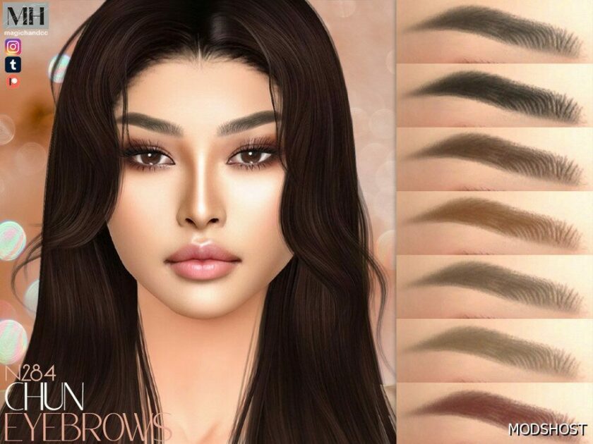 Sims 4 Chun Eyebrows N284 mod