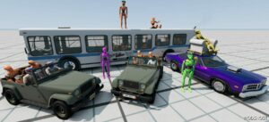 BeamNG Universal Dummy/Stuntman Driver & Passengers + Loads V1.1 mod