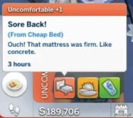 Sims 4 Mod: NO More “Sore Back” after Mattress Firmness Upgrade! (Image #3)