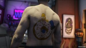 GTA 5 Player Mod: Homer Simpson Tattoo (Featured)
