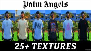 GTA 5 Player Mod: Palm Angels Graphic Tee’s Pack for MP Males (Image #4)