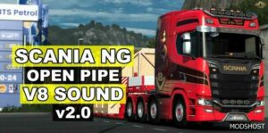 ETS2 Scania NG Open Pipe V8 Sound V2.0 mod
