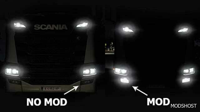 ETS2 Scania NG Front Bumper FOG Lamps V1.0.1 mod