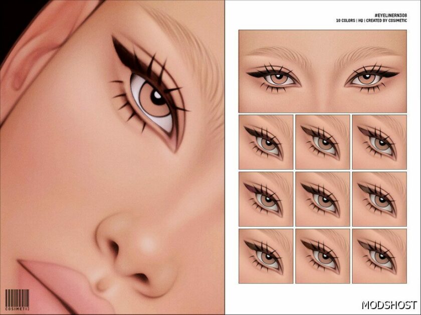 Sims 4 Eyeliner N308 mod