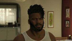 GTA 5 Player Mod: Franklin | Slim Beard V1.1 (Image #2)