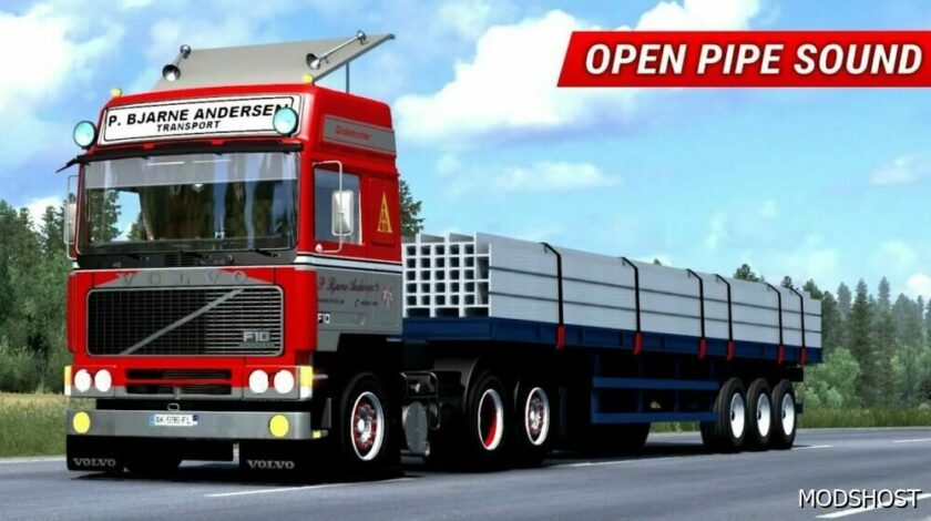 ETS2 Volvo Mod: F Series Open Pipe Sound V1.0.1 (Featured)