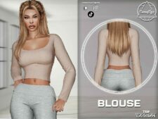 Sims 4 Casual Blouse & Pants – SET 397 mod