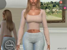 Sims 4 Everyday Clothes Mod: Casual Blouse & Pants – SET 397 (Image #2)
