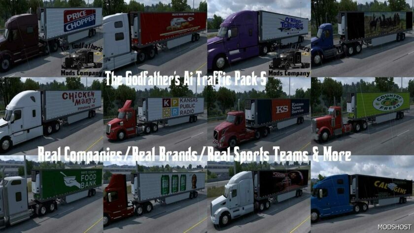 ATS The Godfather’s AI Traffic Pack 5 mod