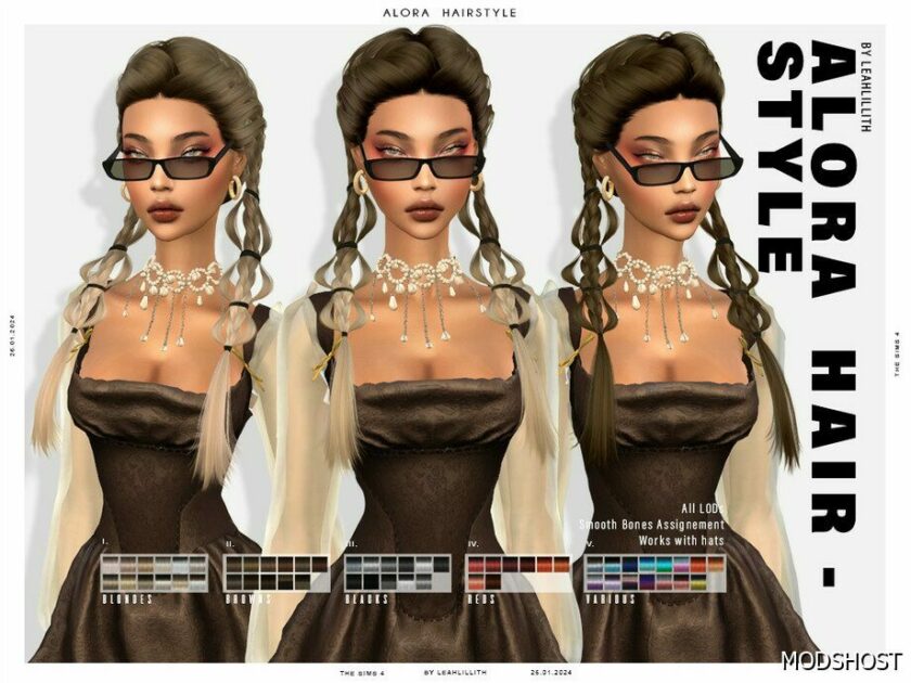 Sims 4 Alora Hairstyle mod