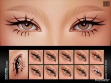 Sims 4 Maxis Match 2D Eyelashes N79 mod