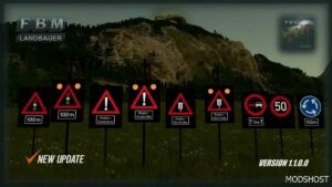 FS22 Placeable Mod: LED Traffic Signs V1.1 (Featured)