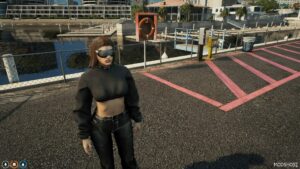 GTA 5 Player Mod: Cropped Hoodie (Image #2)