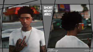 GTA 5 Short Messy Afro for MP Male mod