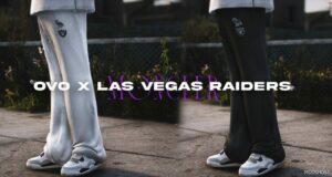 GTA 5 OVO X Raiders NFL Sweatpants for Mpmale mod