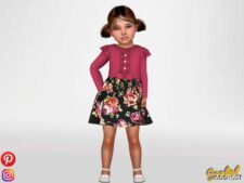 Sims 4 Esther – Floral Dress mod