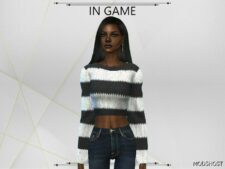 Sims 4 Female Clothes Mod: Tara Wool Sweater (Image #2)