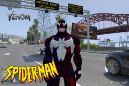GTA 5 Venom from Spider-Man The Animated Series Add-On PED mod