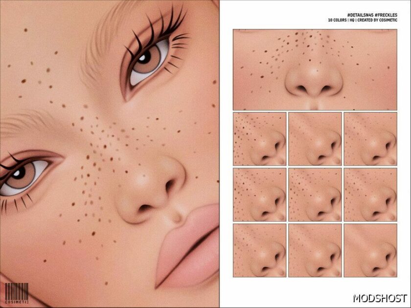 Sims 4 Details N45 Freckles mod