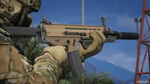 GTA 5 Weapon Mod: RON FN Scar-L CQC (2 Versions) (Image #4)