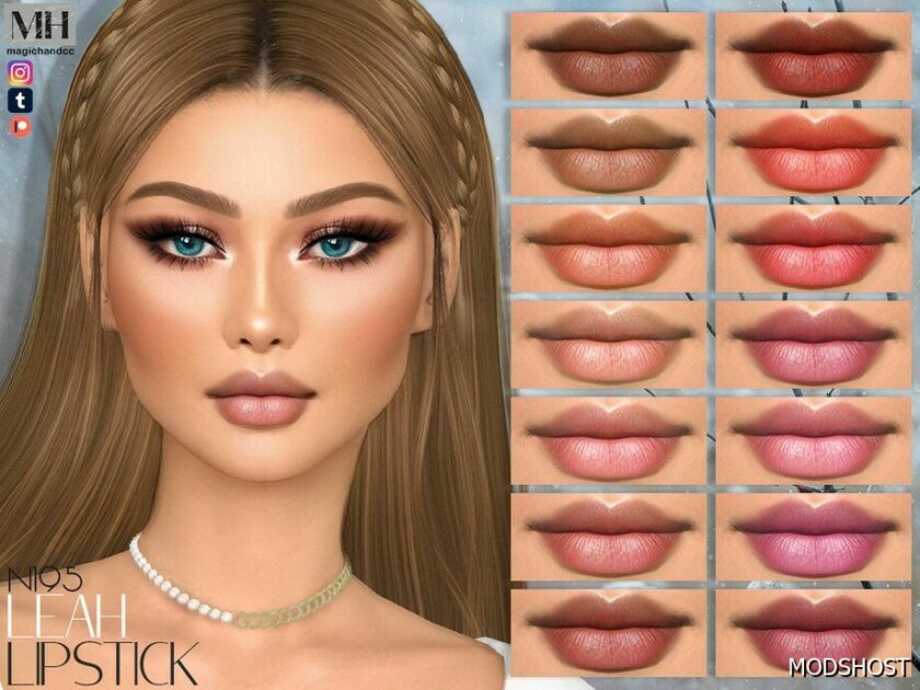 Sims 4 Leah Lipstick N195 mod
