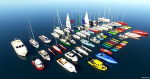 MSFS 2020 Static Boats 3D Model Library V1.2 mod