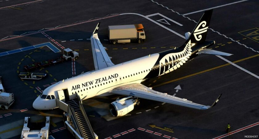 MSFS 2020 A32NX AIR NEW Zealand A320 NEO Zk-Nha 8K V2.3 mod