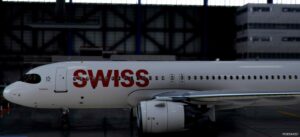 MSFS 2020 A32NX Livery Mod: A32NX Flybywire | Airbus A320Neo Swiss Hb-Jda / 8K V2.0 (Image #3)