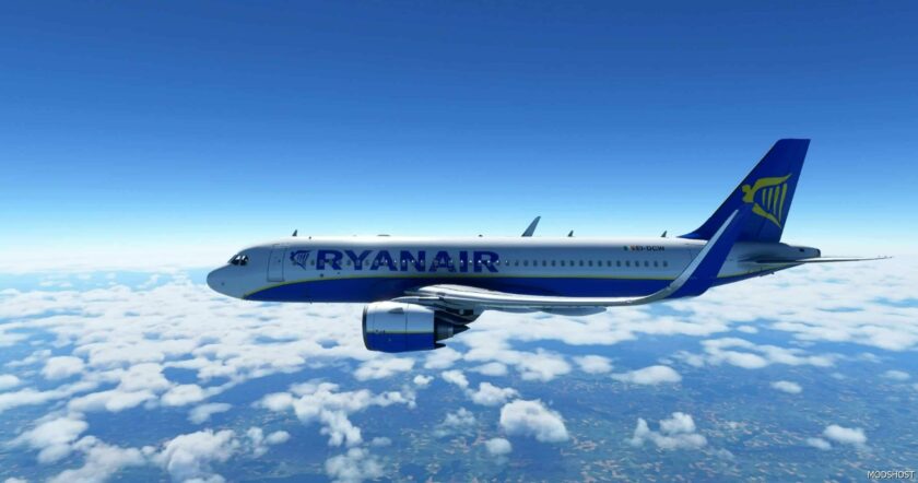 MSFS 2020 Ryanair A320 Livery V1.5 mod