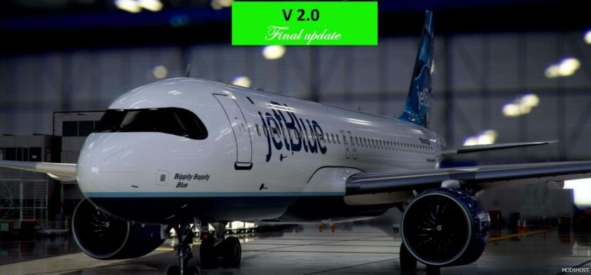 MSFS 2020 Airbus A320Neo Jetblue N4022J in 8K Livery V2.0 mod