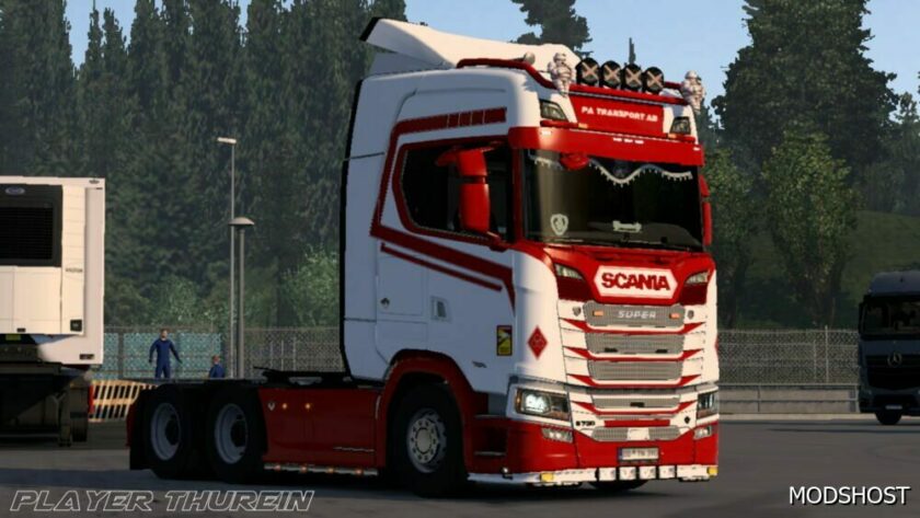 ETS2 PA Transport AB Scania Skin by Player Thurein mod