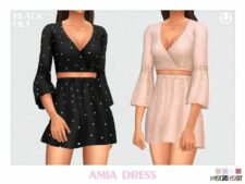 Sims 4 Amia Dress mod