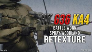 GTA 5 ‘HK G36 KA4’ Woodland Spray Retexture mod